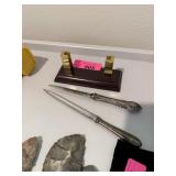 2PC LETTER OPENERS 1 IS STERLING SILVER WEIGHTED 2PC LETTER OPENERS 1 IS STERLING SILVER WEIGHTED