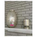 4 VASES 2PC LARGE 2PC SMALL WEST ELM MERCURY GLASS 4 VASES 2PC LARGE 2PC SMALL WEST ELM MERCURY GLASS