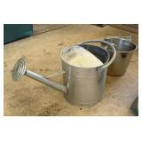 LARGE METAL WATERING CAN & PAIL GARDENING TOOLS LARGE METAL WATERING CAN & PAIL GARDENING TOOLS