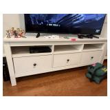 WHITE MEDIA CABINET / CREDENZA TABLE WHITE MEDIA CABINET / CREDENZA TABLE
