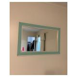 TURQUOISE COLORED WALL MIRROR TURQUOISE COLORED WALL MIRROR