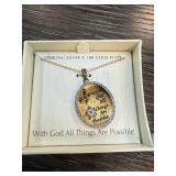STERLING SILVER OVER 18K GOLD PLATE NECKLACE