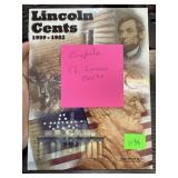 1959-62 MEMORIAL PENNY CENT ALBUM 52 COINS