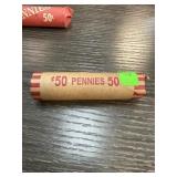 ROLL OF MIXED DATE WHEAT PENNIES CENTS