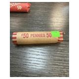 ROLL OF MIXED DATE WHEAT PENNIES CENTS