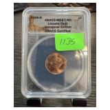 2009-D ANACS MS67 RD LINCOLN CENT