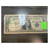 1957-A $1 SILVER CERTIICATE CURRENCY NOTE