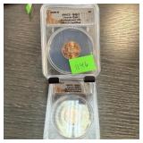 2009 P&D ANACS MS67 GRADED CENTS