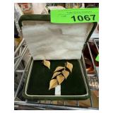 VINTAGE BROOCH & EARRING SET K.L. 12K G.F.