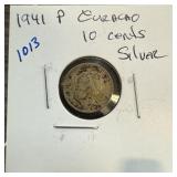 1941 CURACAO 10 CENTS SILVER