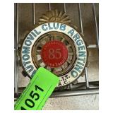 VINTAGE ARGENTINA AUTOMOBILE CLUB BADGE 1989