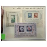 1937 1947 1956 SPECIAL SOUVENIR STAMP LOT