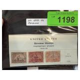 1898 3 STAMP REVENUE STAMPS