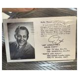 ART LINKLATER SIGNED CARD