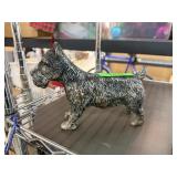 METAL SCOTTY SCOTTIE DOG SCULPTURE