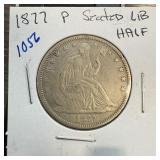 1877 SEATED LIBERTY SILVER HALF DOLLAR