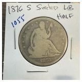1876-S SEATED LIBERTY SILVER HALF DOLLAR