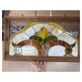 WELL DONE STAINED GLASS HANGING WINDOW