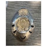PERU 18K GOLD & STERLING SILVER LARGE PIN PENDANT