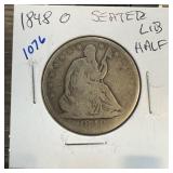 1848-O SEATED LIBERTY SILVER HALF DOLLAR