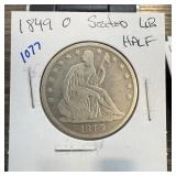 1849-O SEATED LIBERTY SILVER HALF DOLLAR