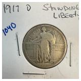 1917-D STANDING LIBERTY SILVER QUARTER