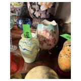 ART GLASS VASE & IMPERIAL GERMANY EGG VASE ART GLASS VASE & IMPERIAL GERMANY EGG VASE