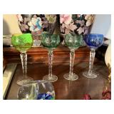 4PC BOHEMIAN CUT TO CLEAR GLASSES 4PC BOHEMIAN CUT TO CLEAR GLASSES