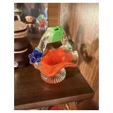 MURANO ART GLASS BASKET MURANO ART GLASS BASKET