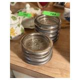 LOT OF MIXED SILVERPLATE COASTERS 2 BRANDS LOT OF MIXED SILVERPLATE COASTERS 2 BRANDS