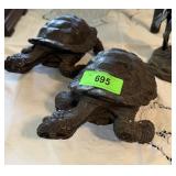 PAIR OF LARGE HEAVY TURTLE SCULPTURES NOTE PAIR OF LARGE HEAVY TURTLE SCULPTURES NOTE