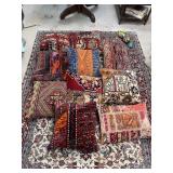 LOT OF HANDMADE PILLOWS FROM RUGS CARPETS LOT OF HANDMADE PILLOWS FROM RUGS CARPETS