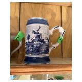 VINTAGE BLUE DELFT HOLLAND BEER STEIN VINTAGE BLUE DELFT HOLLAND BEER STEIN