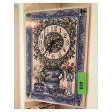 SANTA BARBARA CERAMIC DESIGN PORCELAIN CLOCK SANTA BARBARA CERAMIC DESIGN PORCELAIN CLOCK