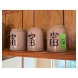 3PC HOFBRAUHAUS BEER STEINS 3PC HOFBRAUHAUS BEER STEINS
