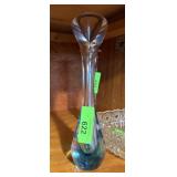 SWEDISH STYLE ART GLASS TALL VASE SWEDISH STYLE ART GLASS TALL VASE