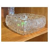 VINTAGE CUT CRYSTAL SQUARE BOWL VINTAGE CUT CRYSTAL SQUARE BOWL