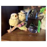 2PC BIRDS / PORCELAIN & GLASS AK KAISER / GLASS 2PC BIRDS / PORCELAIN & GLASS AK KAISER / GLASS