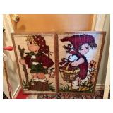 2PC LARGE HOOK & LATCH HUMMEL THEME WALL ART 2PC LARGE HOOK & LATCH HUMMEL THEME WALL ART