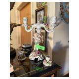 VTG SCHIERHOLZ PORCELAIN CANDELABRA & DRESDEN VTG SCHIERHOLZ PORCELAIN CANDELABRA & DRESDEN