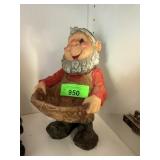 CARVED WOOD GNOME / ELF CANDY BOWL & OTHER CARVED WOOD GNOME / ELF CANDY BOWL & OTHER
