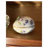 VINTAGE GEROLD PORZELLAN AFRICAN VIOLETS EGG BOX VINTAGE GEROLD PORZELLAN AFRICAN VIOLETS EGG BOX