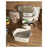LOT OF MIXED CORNING WARE LOT OF MIXED CORNING WARE