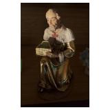 FINE CARVED ANRI WOOD SCULPTURE KING KNEELING FINE CARVED ANRI WOOD SCULPTURE KING KNEELING