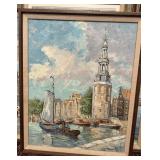OIL ON CANVAS PAINTING JEAN CORTI LISTED NOTE OIL ON CANVAS PAINTING JEAN CORTI LISTED NOTE