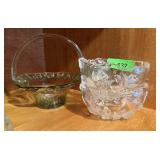VINTAGE GLASS BASKET / MIKASA BOWLS VINTAGE GLASS BASKET / MIKASA BOWLS
