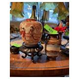 2PC JAPANESE VASES SATSUMA & ANTIQU MEIJI 2PC JAPANESE VASES SATSUMA & ANTIQU MEIJI