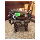 CHINESE CENSER W FLANKED DRAGONS NOTE CHINESE CENSER W FLANKED DRAGONS NOTE