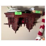 ANTIQUE VICTORIAN ORNATE WOOD SHELF NOTE ANTIQUE VICTORIAN ORNATE WOOD SHELF NOTE