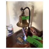 BRASS BELL W IRON STAND GLUCKSTADT GERMANY BRASS BELL W IRON STAND GLUCKSTADT GERMANY